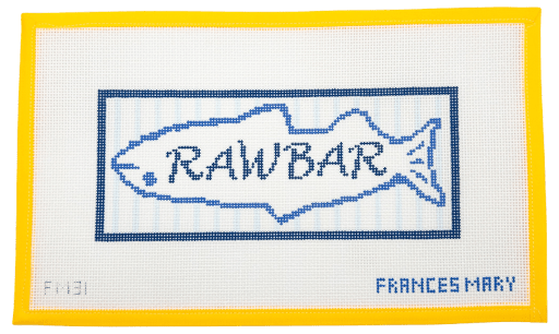 Raw Bar Needlepoint Canvas - Summertide Stitchery - Frances Mary Needlepoint