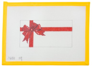 Red Bow Present Needlepoint Canvas - Summertide Stitchery - Susan Roberts