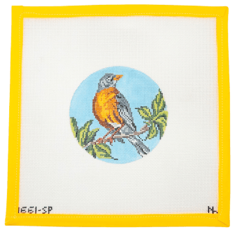 Robin Needlepoint Canvas - Summertide Stitchery - Needle Crossings