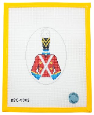 Rockette Toy Soldier Outfit Needlepoint Canvas - Summertide Stitchery - Atlantic Blue Canvas