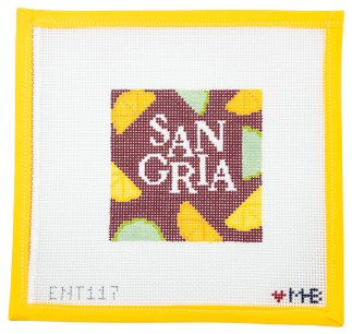 Sangria Coaster Needlepoint Canvas - Summertide Stitchery - LoveMHB Studio