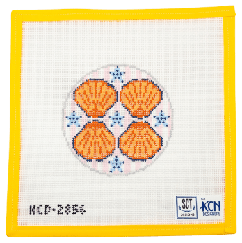 Scallop Round Neeldepoint Canvas - Summertide Stitchery - SCT Designs