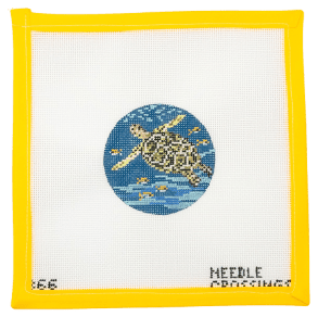 Sea Turtle Needlepoint Canvas - Summertide Stitchery - Needle Crossings