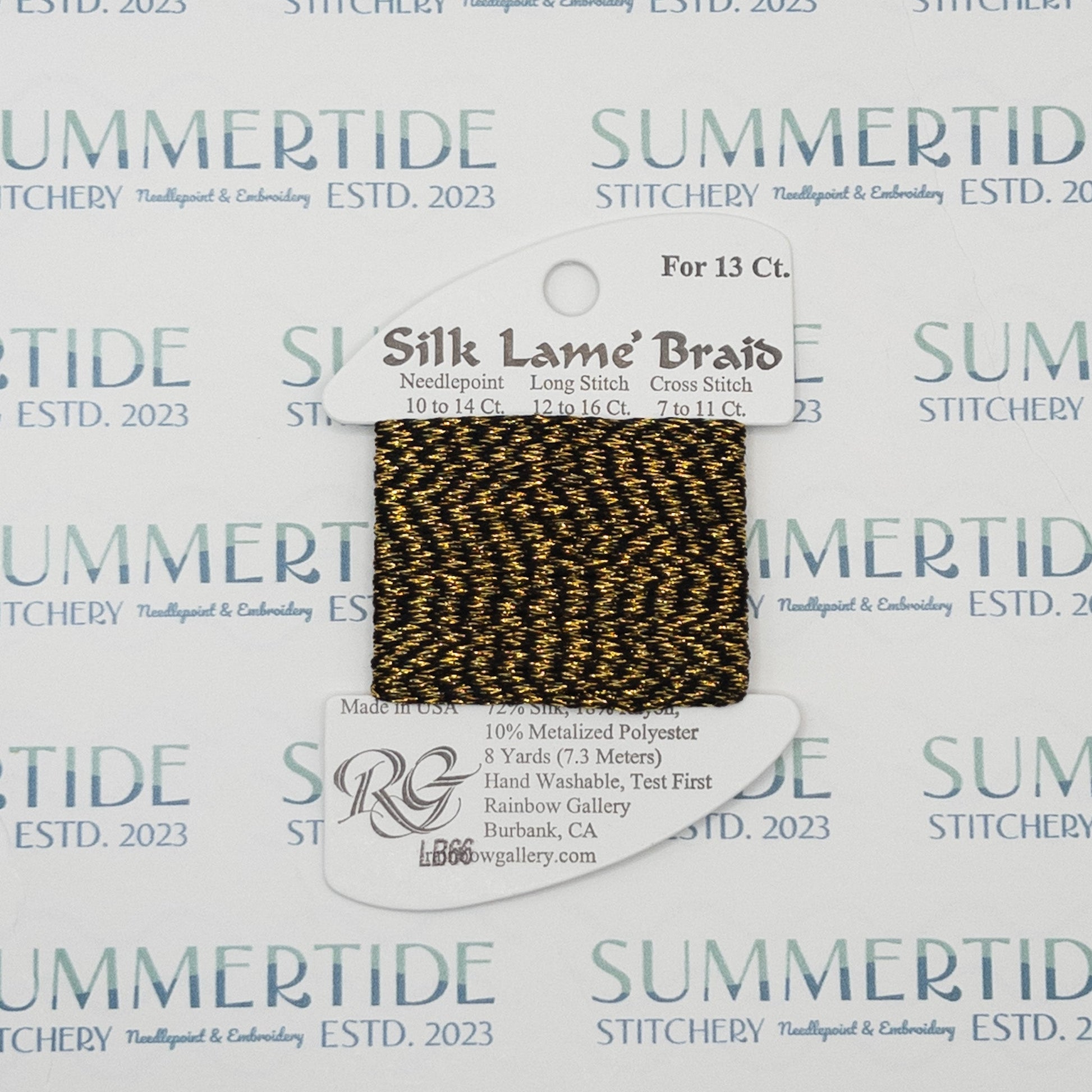 Silk Lamé Braid LB66 Antique Gold - Summertide Stitchery - Rainbow Gallery