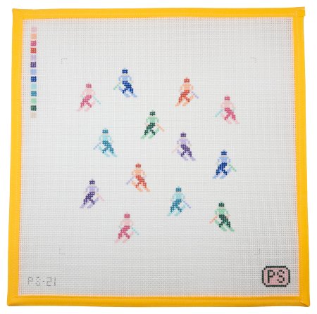 Skier Sprinkles Needlepoint Canvas - Summertide Stitchery - Prepsetter