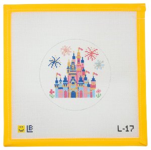 Spring Castle Needlepoint Canvas - Summertide Stitchery - Lauren Bloch Designs