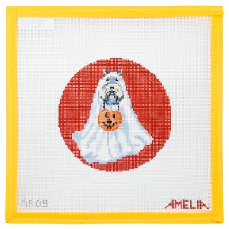 Stella The Ghost Needlepoint Canvas - Summertide Stitchery - Amelia Bond