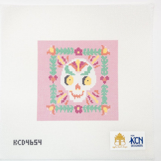 Sugar Skull 1 Needlepoint Canvas - Summertide Stitchery - Taylor Beach Design