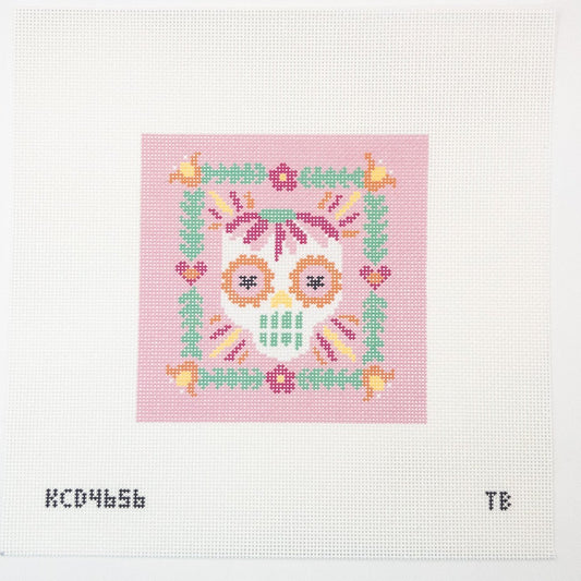 Sugar Skull 3 Needlepoint Canvas - Summertide Stitchery - Taylor Beach Design