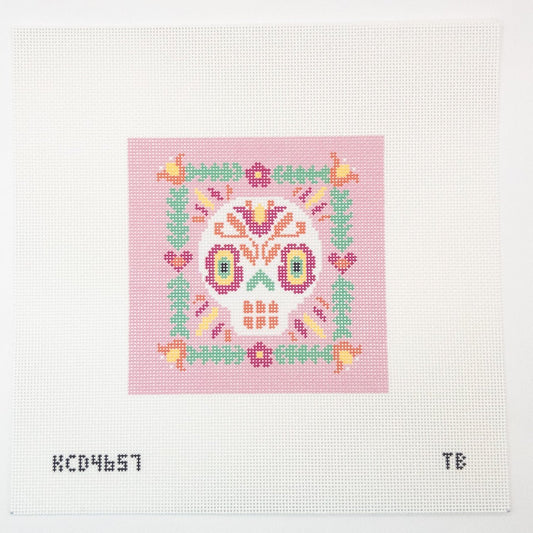 Sugar Skull 4 Needlepoint Canvas - Summertide Stitchery - Taylor Beach Design