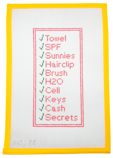 Summer Checklist Needlepoint Canvas - Summertide Stitchery - Mimi In Stitches