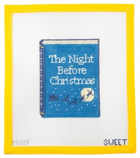 The Night Before Christmas Book Needlepoint Canvas - Summertide Stitchery - Maddie Sweet Designs