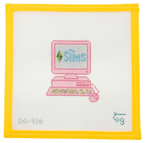 The Sims Computer Needlepoint Canvas - Summertide Stitchery - Olivia Grace