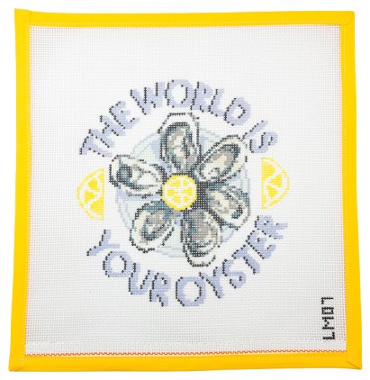 The World Is Your Oyster Needlepoint Canvas - Summertide Stitchery - Lexi Mayde