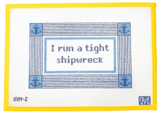 Tight Shipwreck Needlepoint Canvas - Summertide Stitchery - Maura Nolan Designs