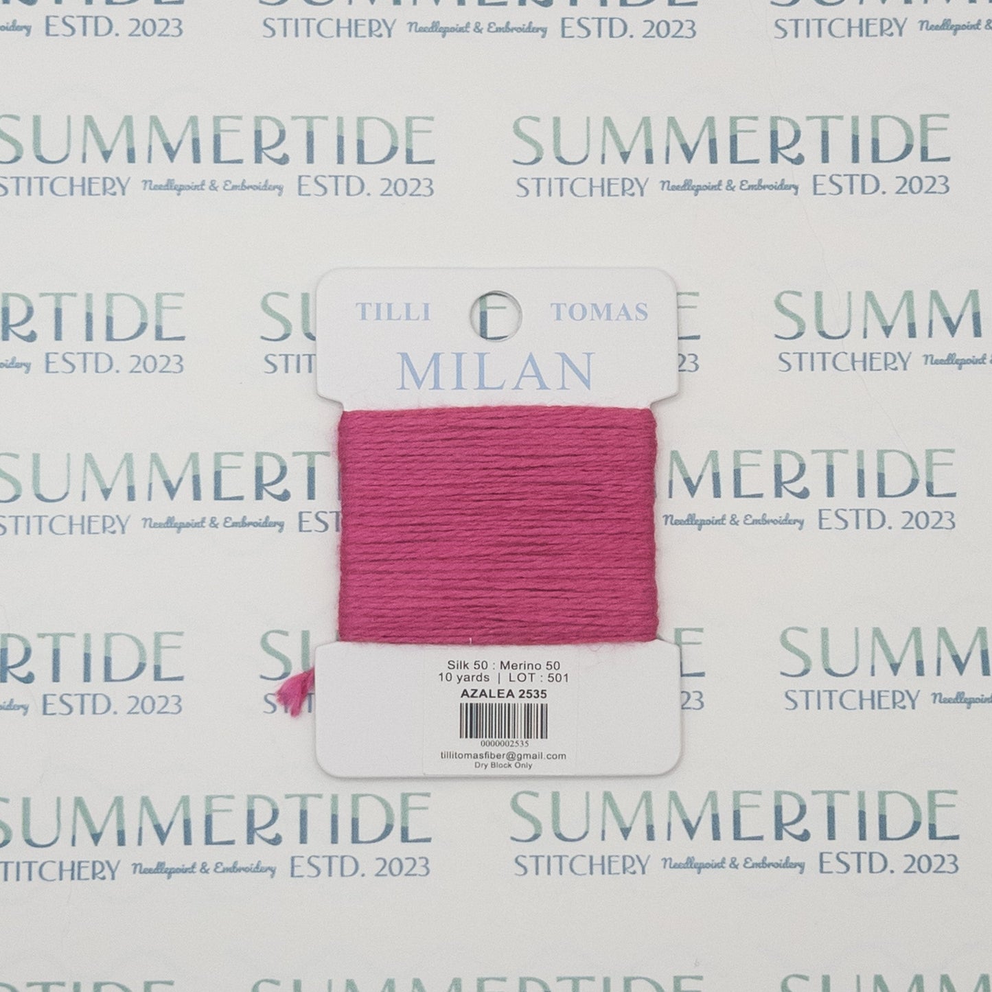 Tilli Tomas Milan Card 2535 Azalea - Summertide Stitchery - Planet Earth Fibers