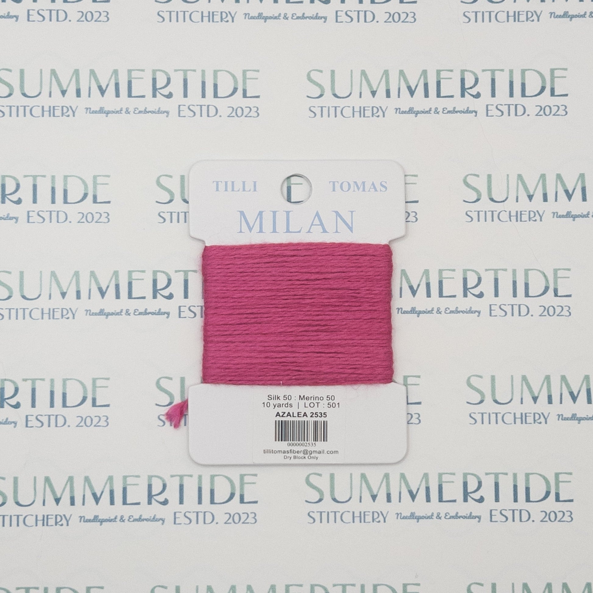 Tilli Tomas Milan Card 2535 Azalea - Summertide Stitchery - Planet Earth Fibers