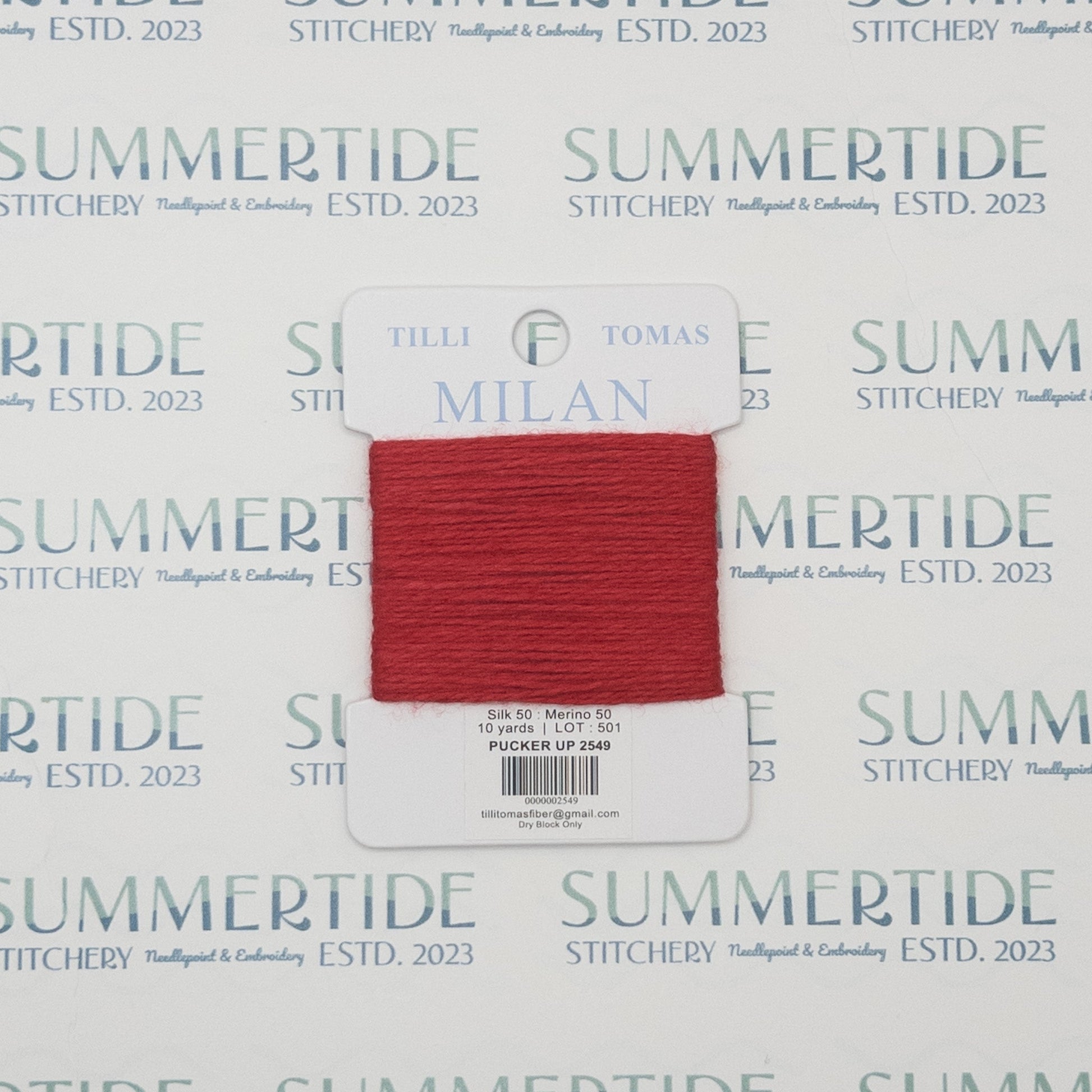 Tilli Tomas Milan Card 2549 Pucker Up - Summertide Stitchery - Planet Earth Fibers