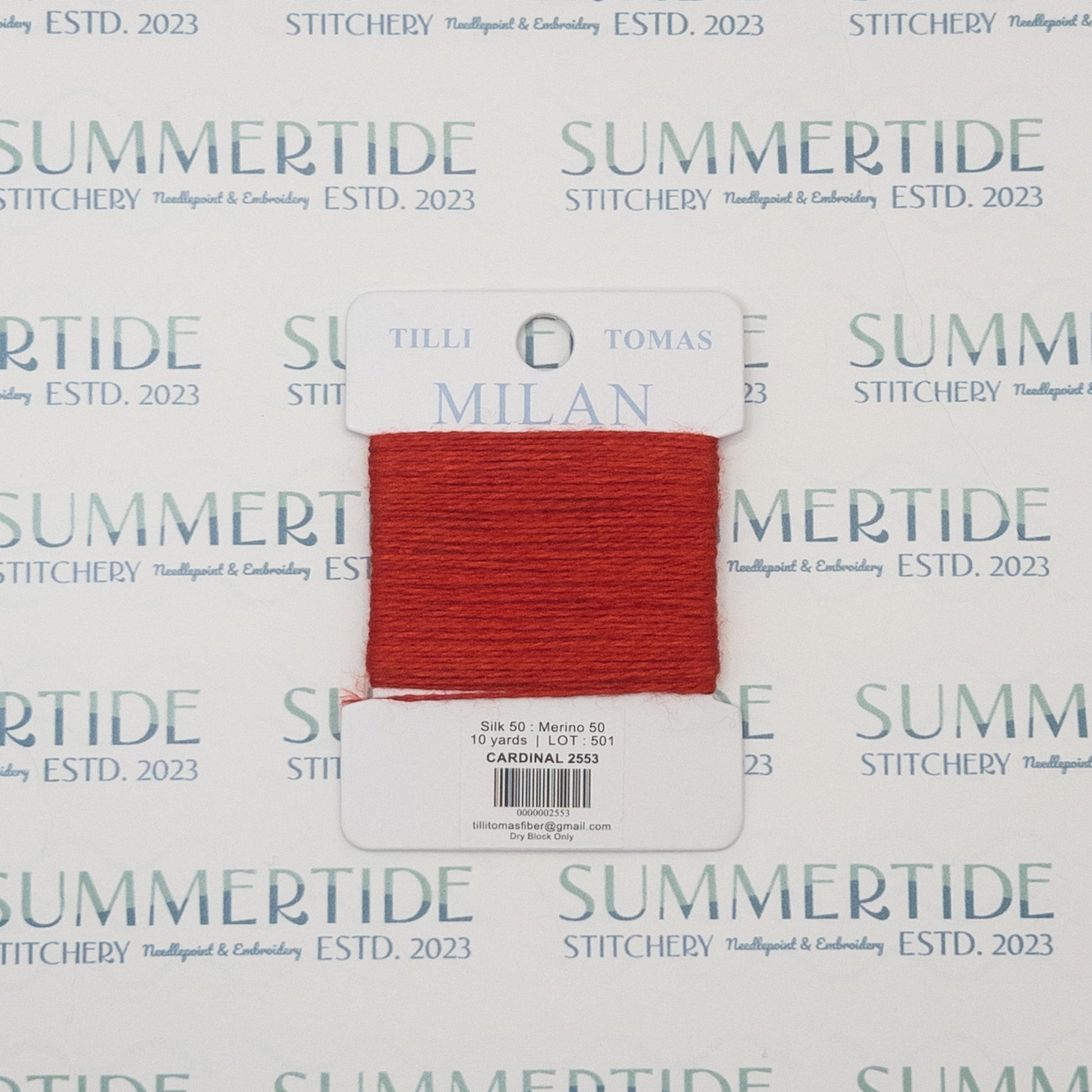 Tilli Tomas Milan Card 2553 Cardinal - Summertide Stitchery - Planet Earth Fibers