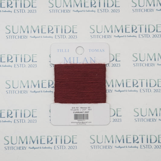Tilli Tomas Milan Card 2557 Currant - Summertide Stitchery - Planet Earth Fibers