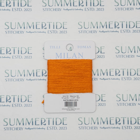 Tilli Tomas Milan Card 2572 Satsumas - Summertide Stitchery - Planet Earth Fibers