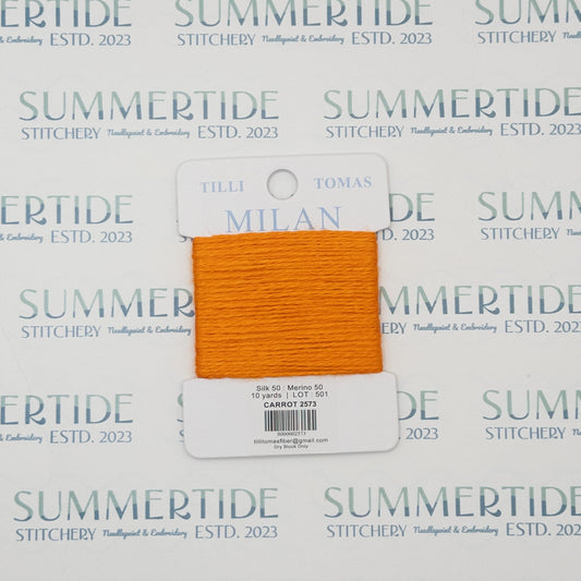 Tilli Tomas Milan Card 2573 Carrot - Summertide Stitchery - Planet Earth Fibers