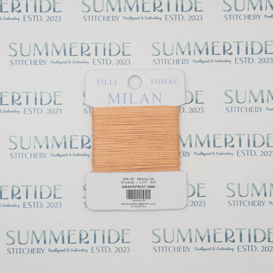 Tilli Tomas Milan Card 2584 Grapefruit - Summertide Stitchery - Planet Earth Fibers