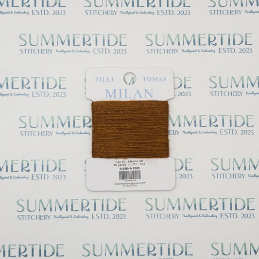 Tilli Tomas Milan Card 2600 Sienna - Summertide Stitchery - Planet Earth Fibers