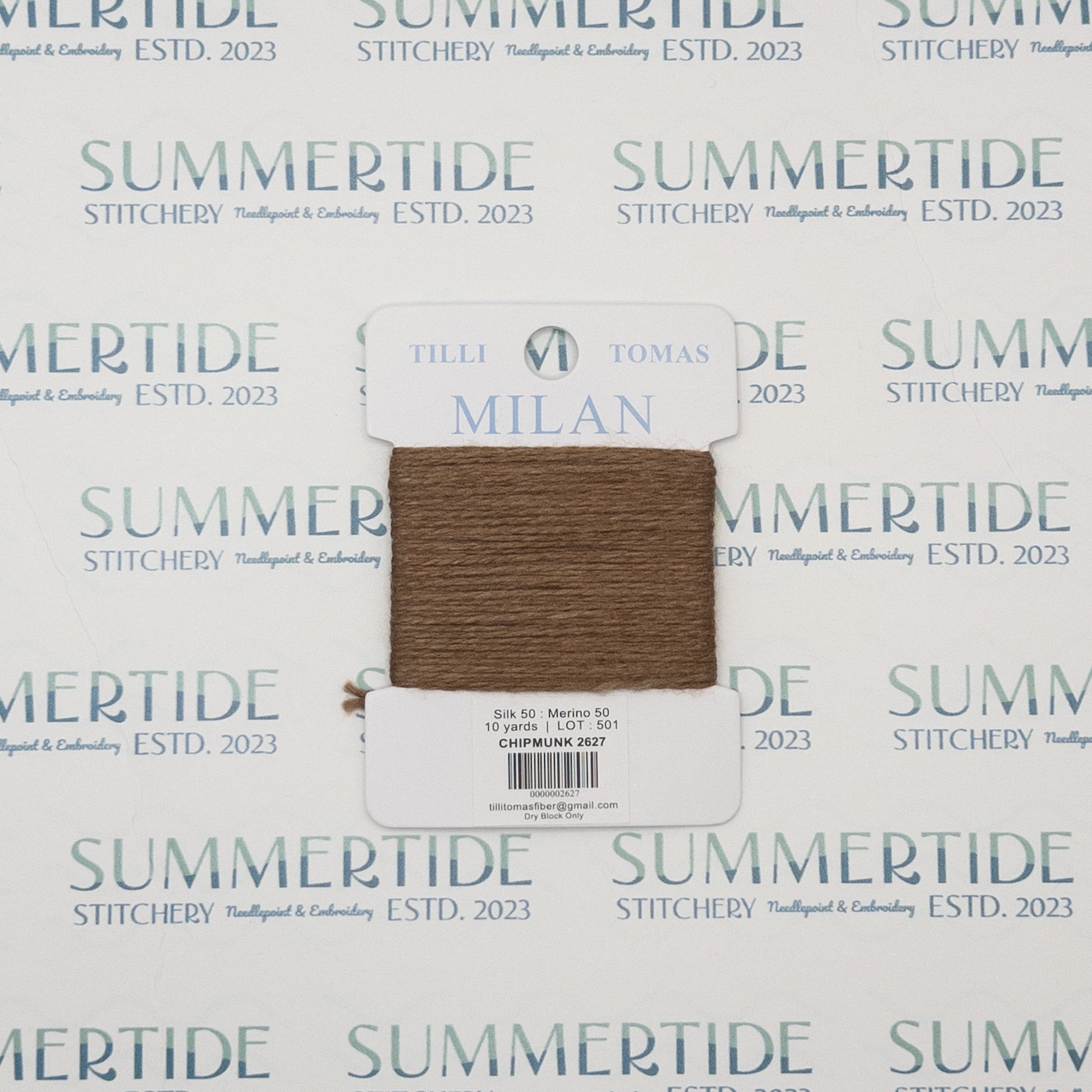 Tilli Tomas Milan Card 2627 Chipmunk - Summertide Stitchery - Planet Earth Fibers