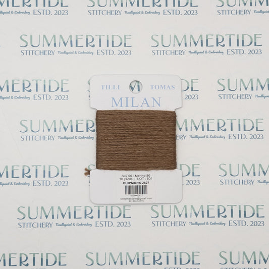 Tilli Tomas Milan Card 2627 Chipmunk - Summertide Stitchery - Planet Earth Fibers