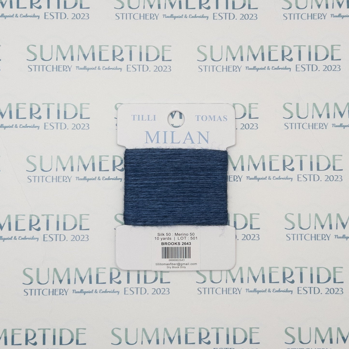 Tilli Tomas Milan Card 2643 Brooks - Summertide Stitchery - Planet Earth Fibers