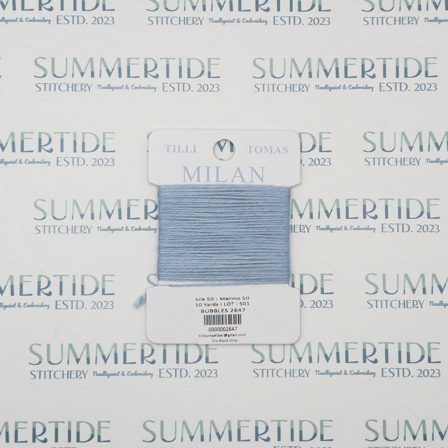 Tilli Tomas Milan Card 2647 Bubbles - Summertide Stitchery - Planet Earth Fibers