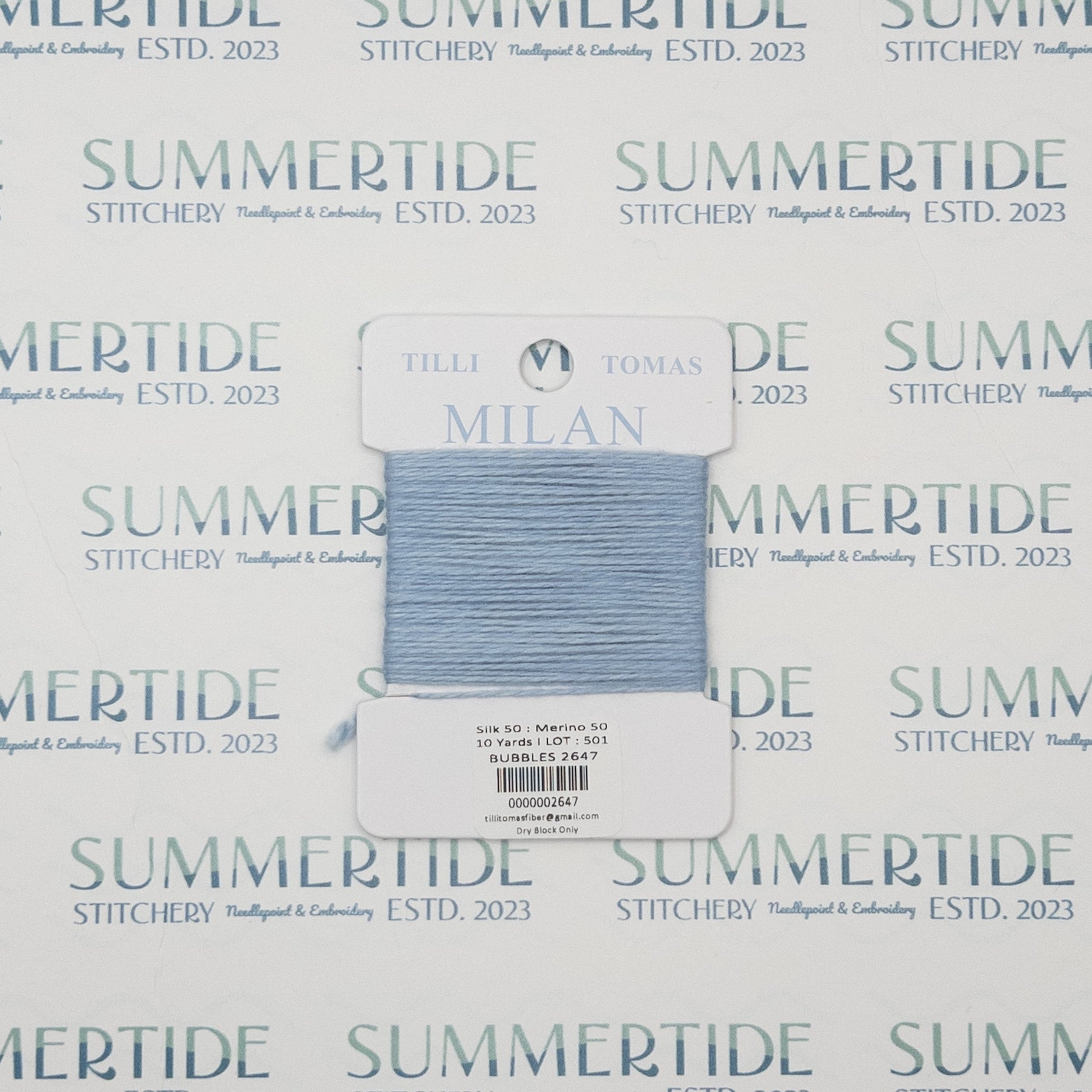 Tilli Tomas Milan Card 2647 Bubbles - Summertide Stitchery - Planet Earth Fibers