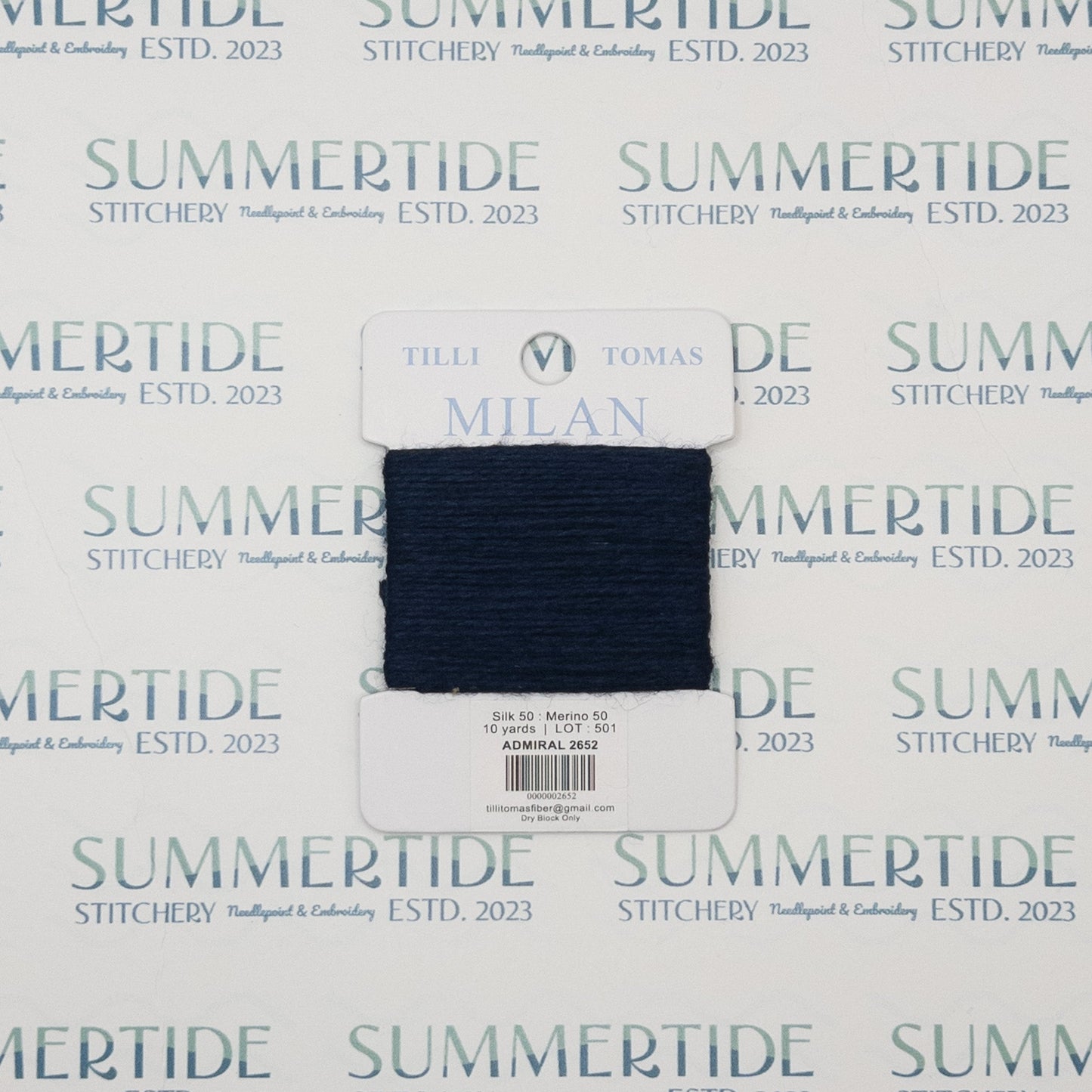 Tilli Tomas Milan Card 2652 Admiral - Summertide Stitchery - Planet Earth Fibers