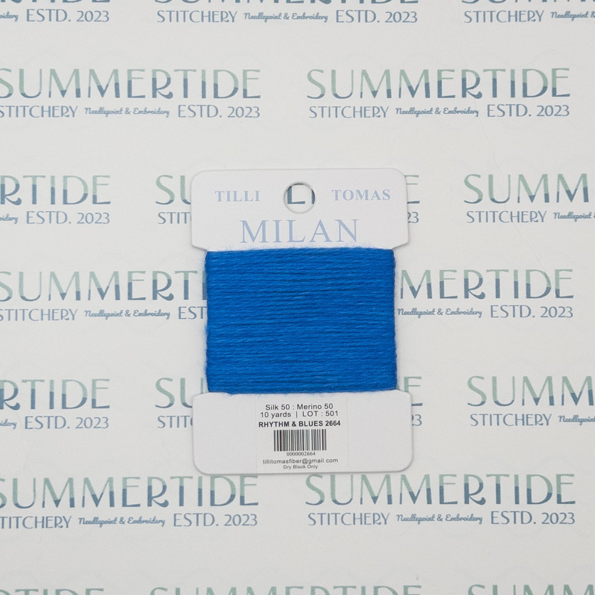 Tilli Tomas Milan Card 2664 Rhythm & Blues - Summertide Stitchery - Planet Earth Fibers