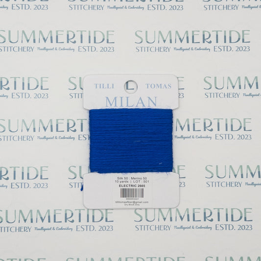 Tilli Tomas Milan Card 2665 Electric - Summertide Stitchery - Planet Earth Fibers