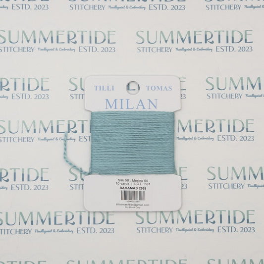 Tilli Tomas Milan Card 2669 Bahamas - Summertide Stitchery - Planet Earth Fibers