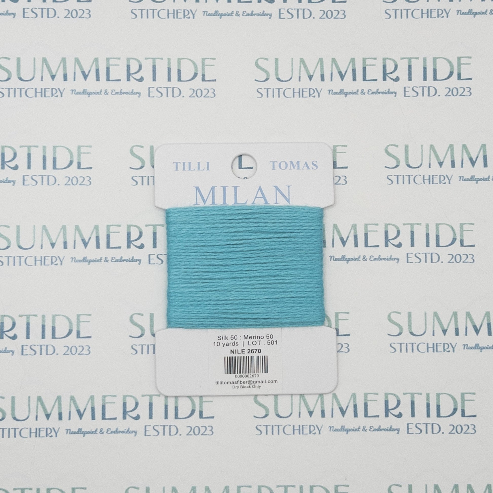 Tilli Tomas Milan Card 2670 Nile - Summertide Stitchery - Planet Earth Fibers
