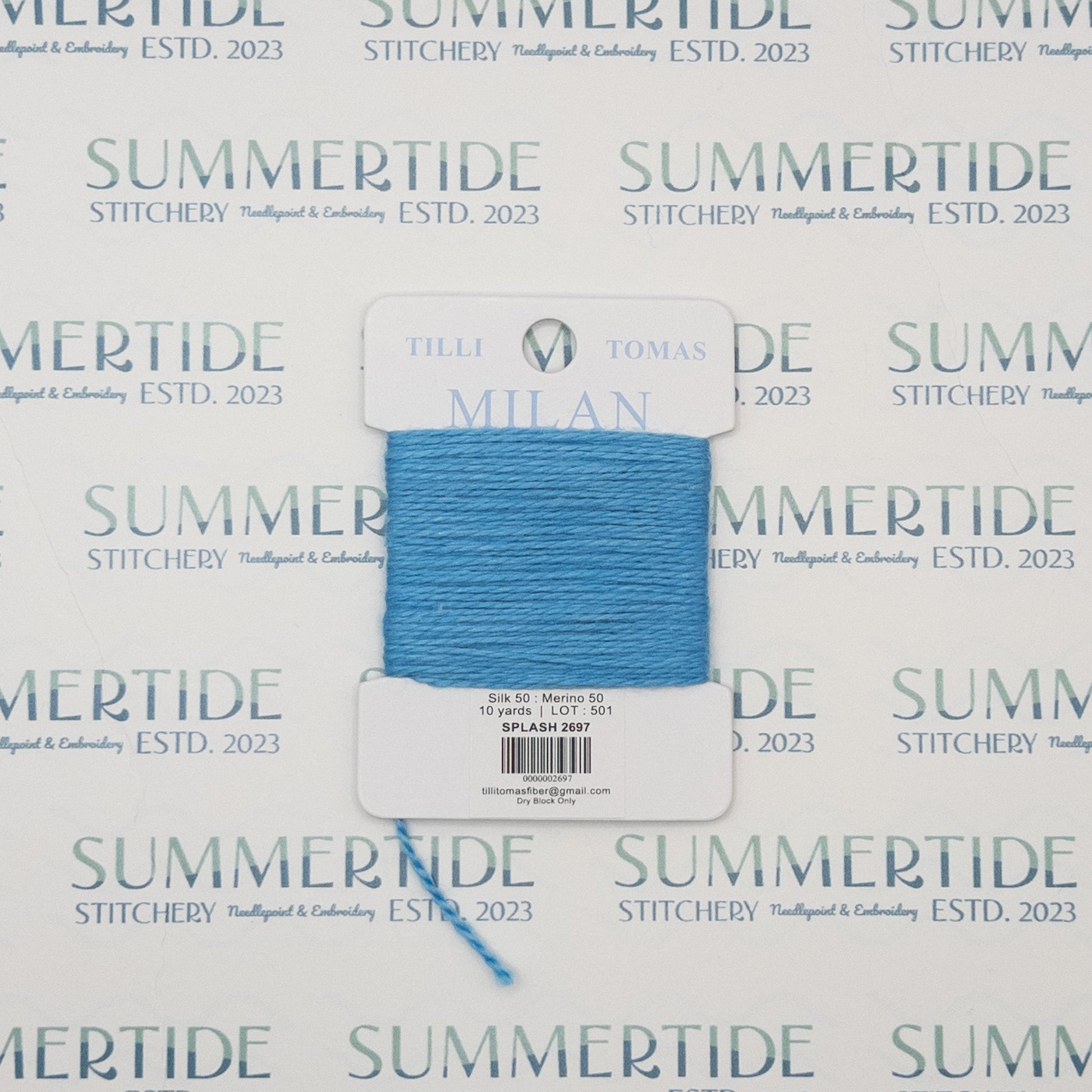 Tilli Tomas Milan Card 2697 Splash - Summertide Stitchery - Planet Earth Fibers