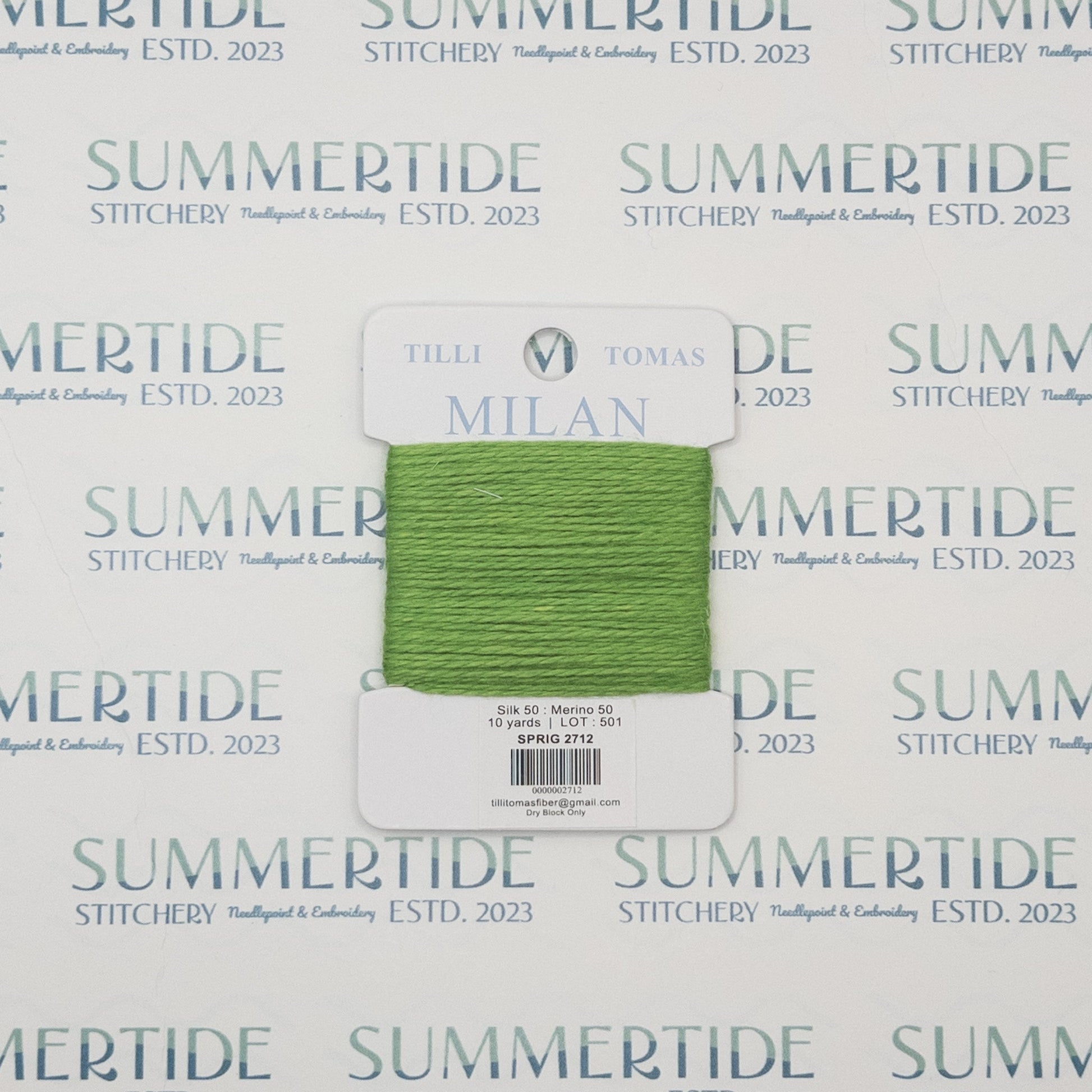 Tilli Tomas Milan Card 2712 Sprig - Summertide Stitchery - Planet Earth Fibers