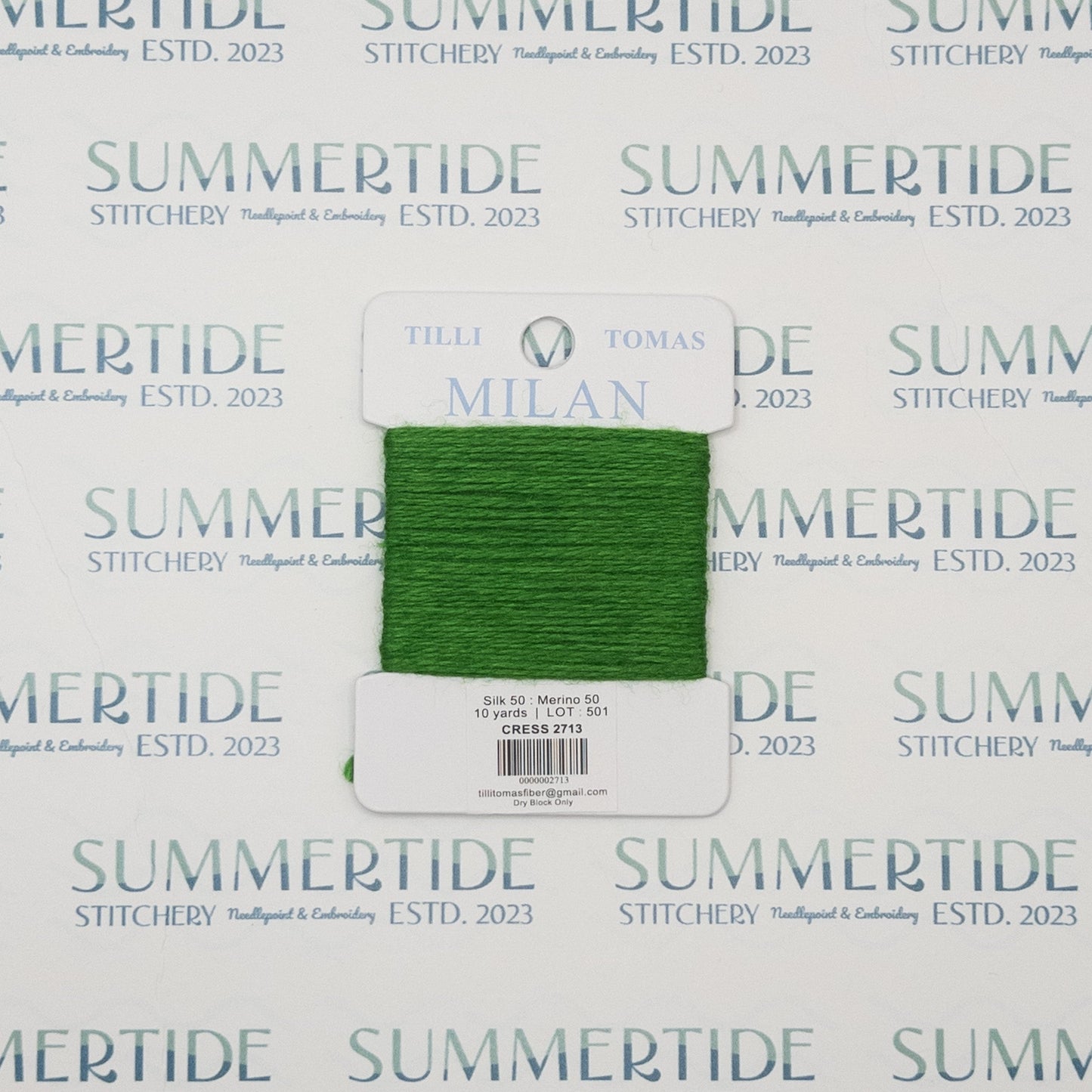 Tilli Tomas Milan Card 2713 Cress - Summertide Stitchery - Planet Earth Fibers