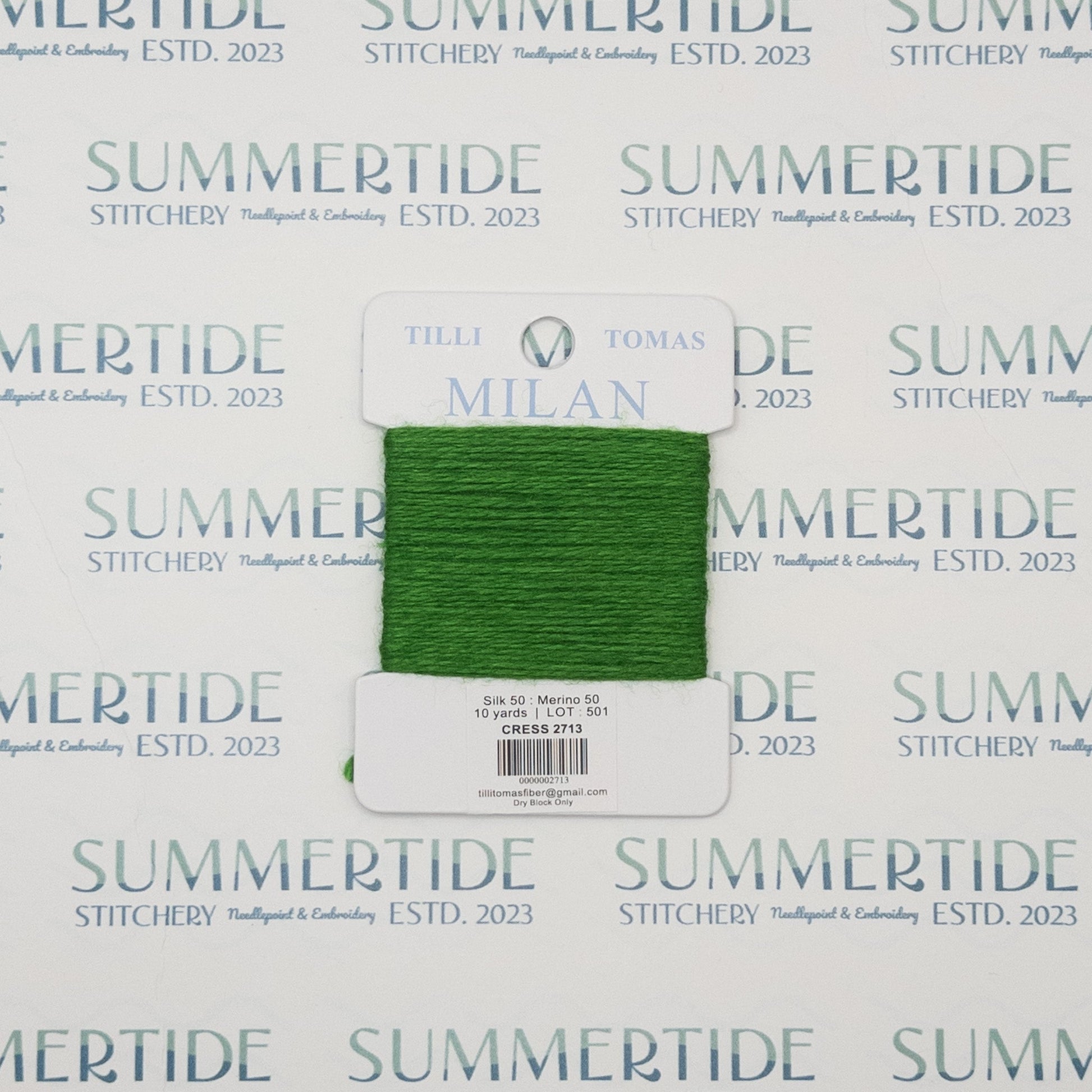 Tilli Tomas Milan Card 2713 Cress - Summertide Stitchery - Planet Earth Fibers