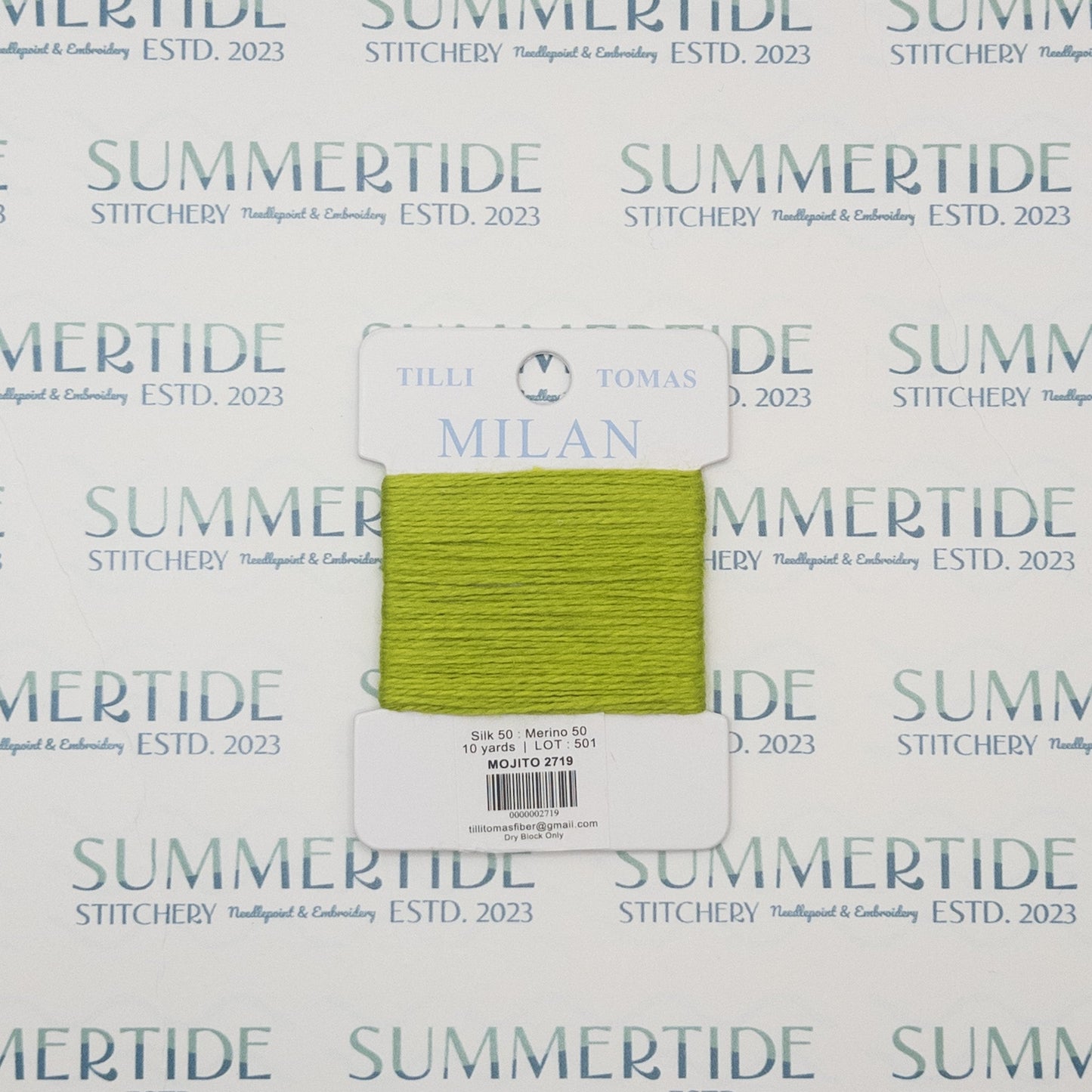 Tilli Tomas Milan Card 2719 Mojito - Summertide Stitchery - Planet Earth Fibers