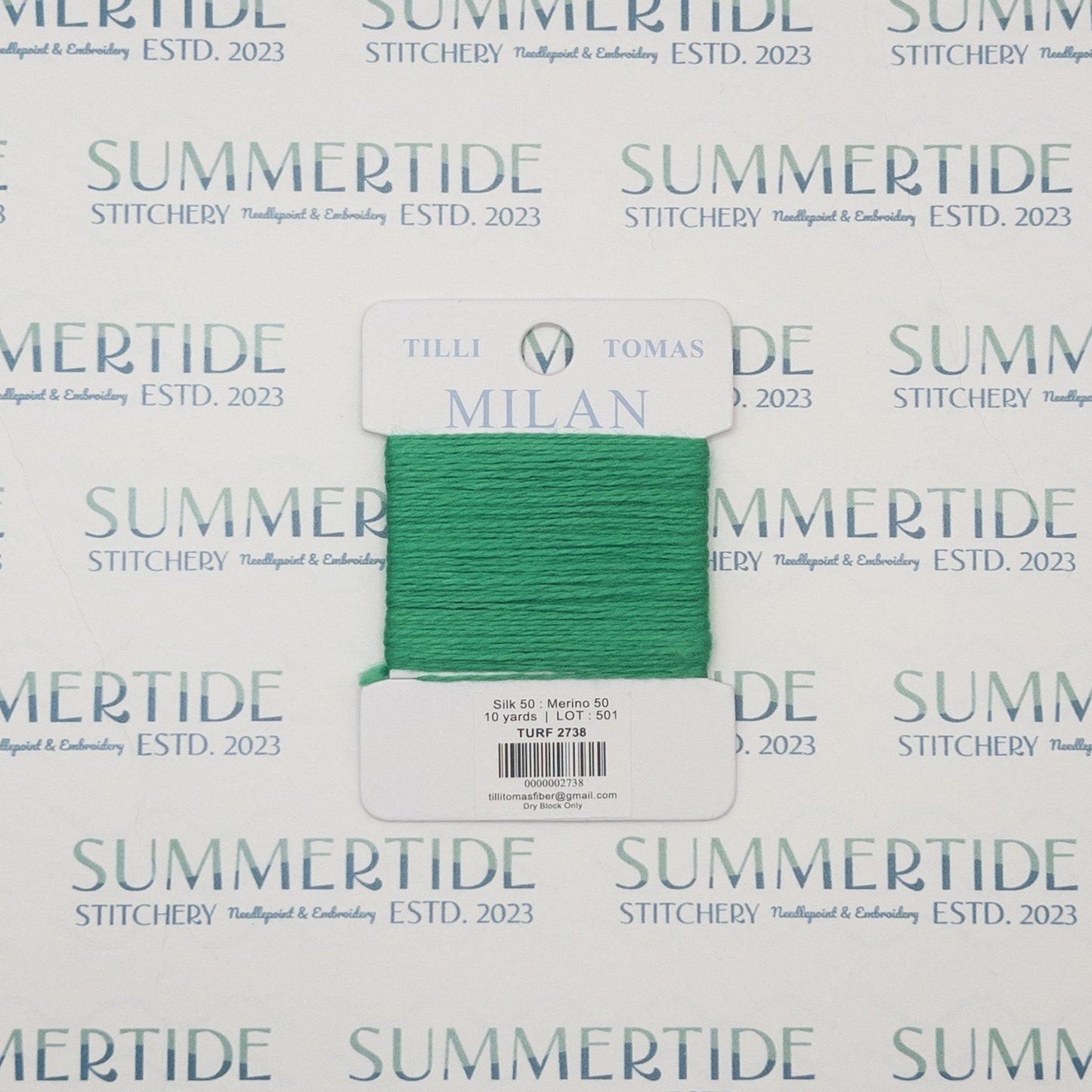 Tilli Tomas Milan Card 2738 Turf - Summertide Stitchery - Planet Earth Fibers