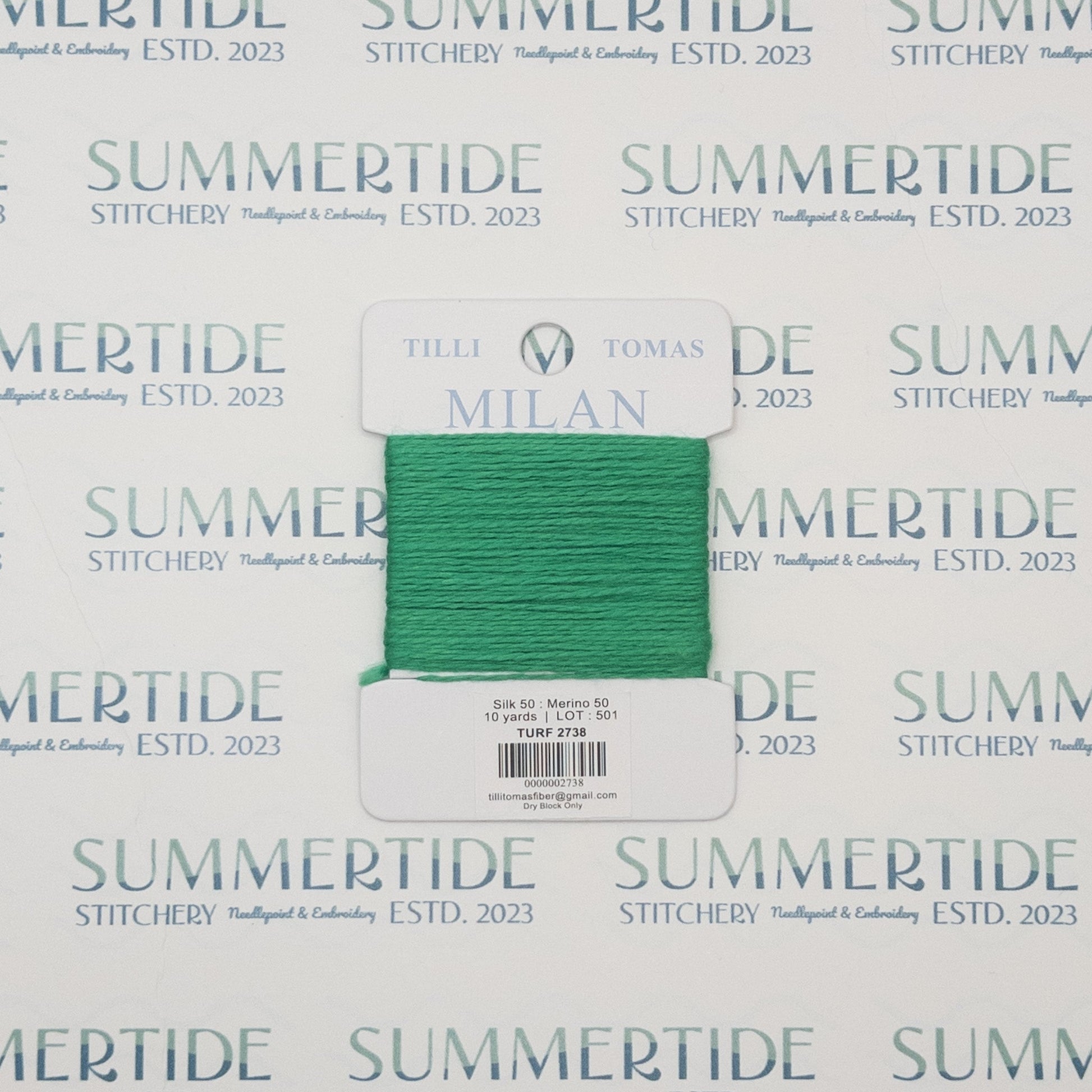 Tilli Tomas Milan Card 2738 Turf - Summertide Stitchery - Planet Earth Fibers