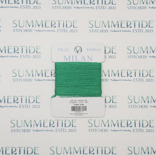 Tilli Tomas Milan Card 2738 Turf - Summertide Stitchery - Planet Earth Fibers
