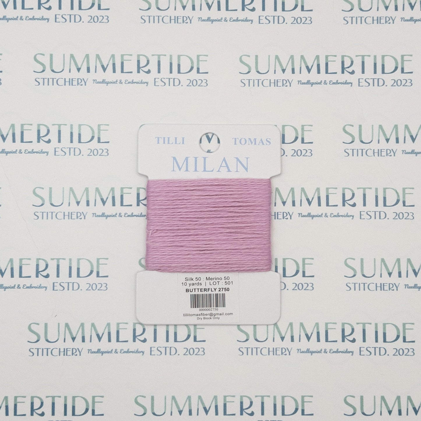 Tilli Tomas Milan Card 2750 Butterfly - Summertide Stitchery - Planet Earth Fibers