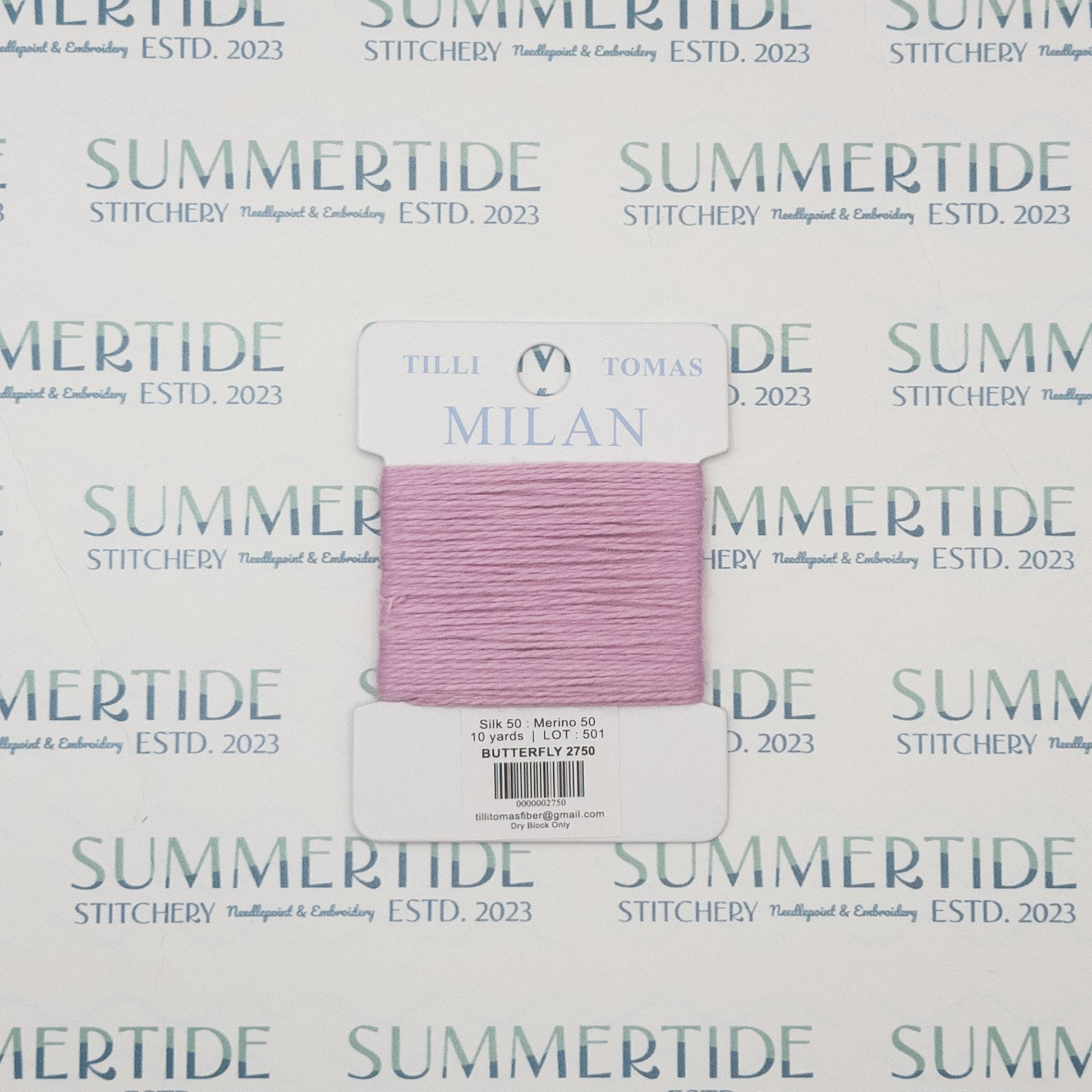 Tilli Tomas Milan Card 2750 Butterfly - Summertide Stitchery - Planet Earth Fibers