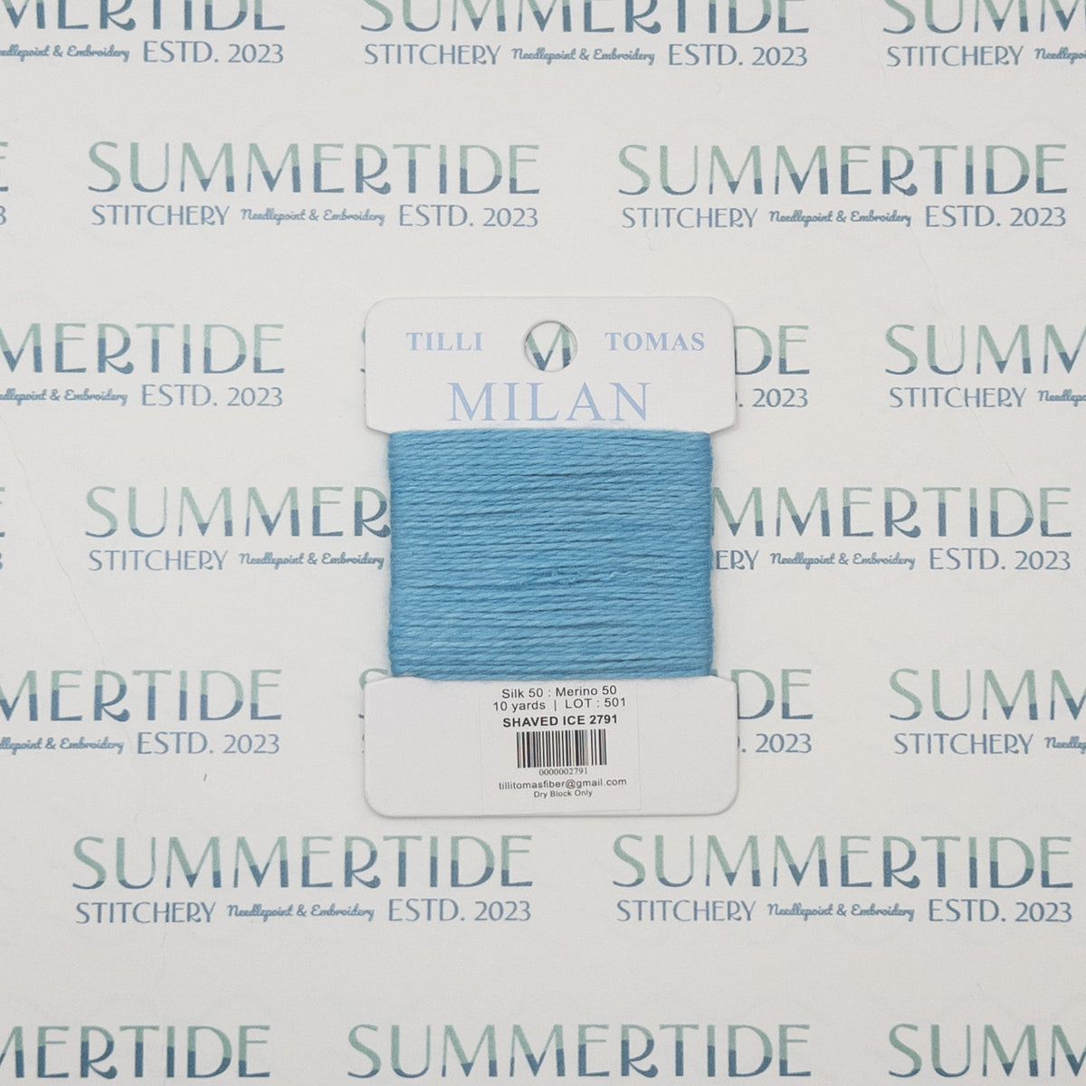 Tilli Tomas Milan Card 2791 Shaved Ice needlepoint thread by Planet Earth Fibers