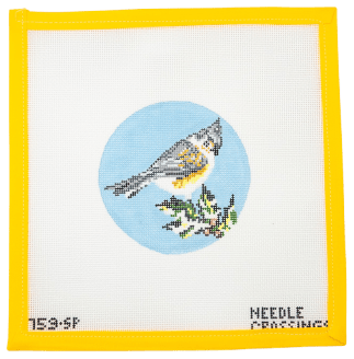 Tufted Titmouse Needlepoint Canvas - Summertide Stitchery - Needle Crossings